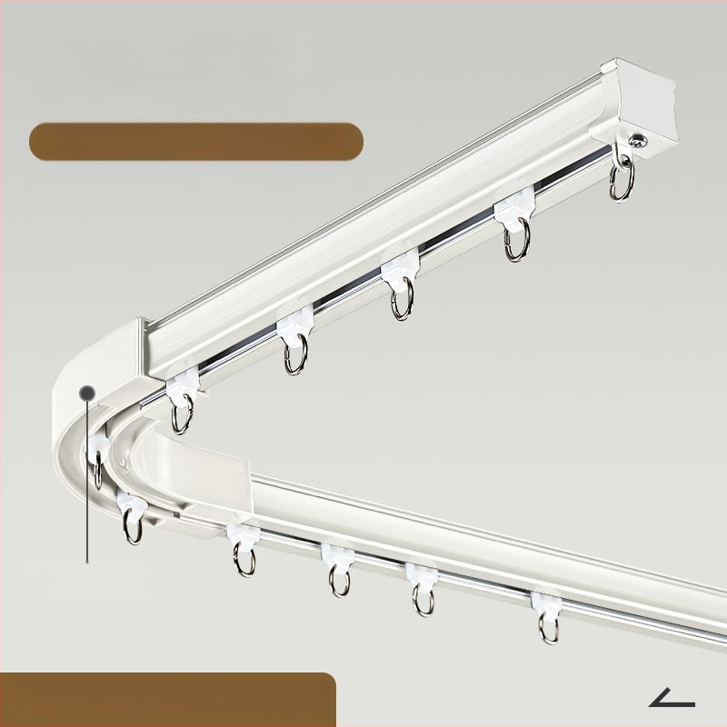 Alumínium ötvözetből készült dupla sínes függönyrúd, csendes futás, felső szerelés