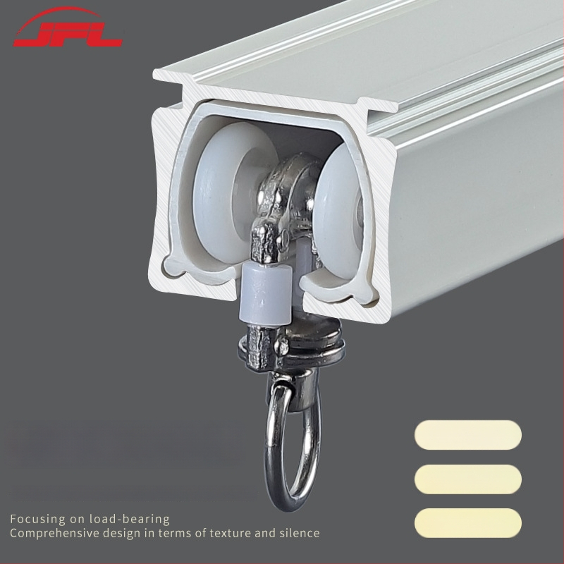 Alumínium ötvözetből készült dupla sínes függönyrúd, csendes futás, felső szerelés