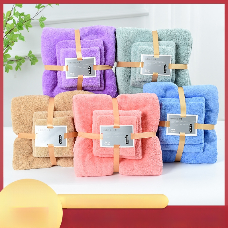 Set ručnika od Coral Fleece, upija vlagu, bez vlakana, brzo se suši, za kućnu upotrebu