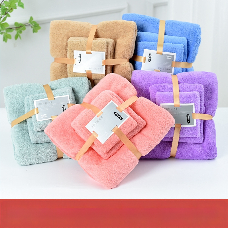 Set ručnika od Coral Fleece, upija vlagu, bez vlakana, brzo se suši, za kućnu upotrebu