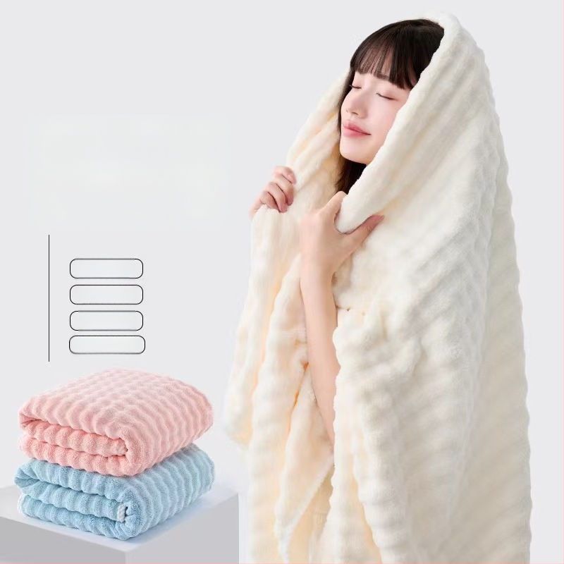7A antibakterijski ručnik od coral fleece-a s bubble velvetom, debeli, upija, mekan, za kućnu uporabu, za odrasle, ne ispada vlakna