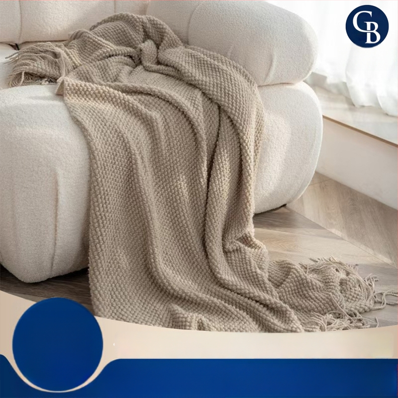 Плетено одеяло от акрилно влакно; 300 g; пролет/есен; персонализация налична; солиден модел