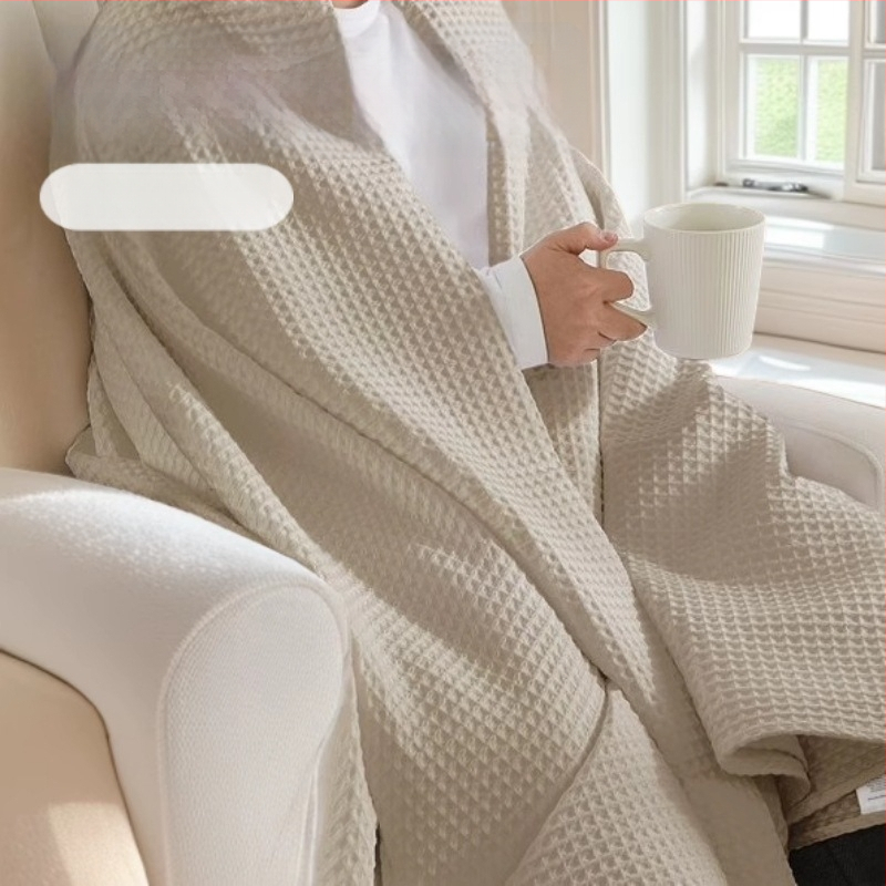 Βαμβακερό κάλυμμα καναπέ με υφή κυψέλης, μοντέρνος μινιμαλισμός, τεσσάρων εποχών, βάρος 300–499 g