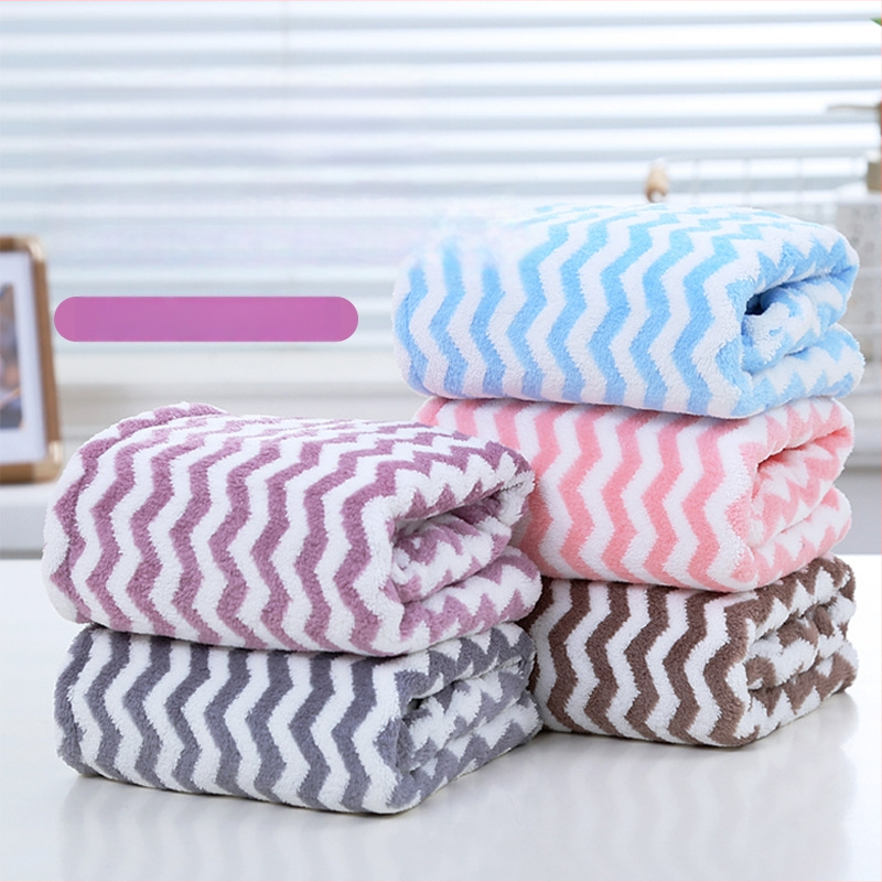 Шапка за сушене на коса от коралов флис (warp-knit), за възрастни, водопоглъщаща, 150D нишка, тегло 50–79 g, бродиране и жакард