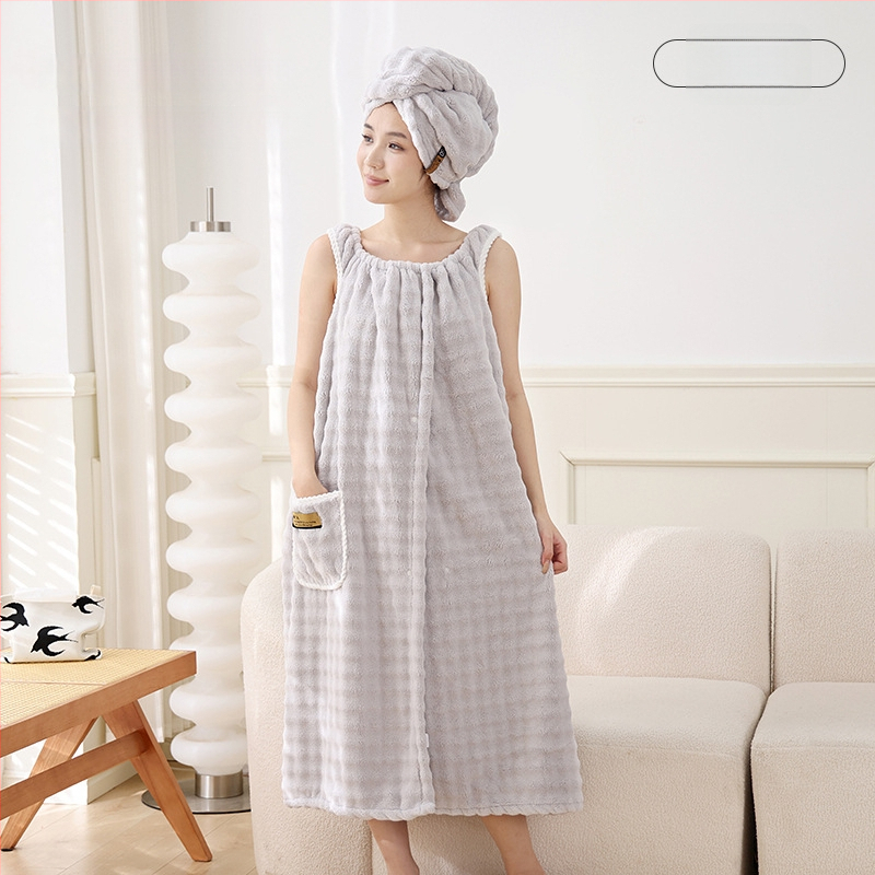 Αντιβακτηριακό καπέλο στεγνώματος μαλλιών με σχέδιο ουράς πεταλούδας, από coral fleece, 7A βαθμίδα, παχυσμένη υφή, υψηλή απορροφητικότητα, βάρος 140–169 g