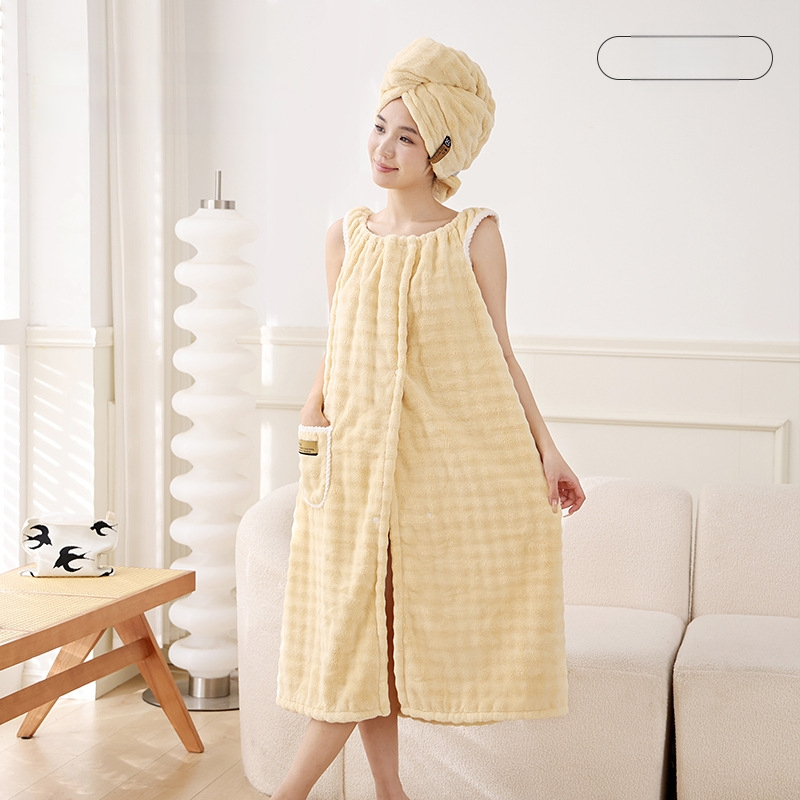 Αντιβακτηριακό καπέλο στεγνώματος μαλλιών με σχέδιο ουράς πεταλούδας, από coral fleece, 7A βαθμίδα, παχυσμένη υφή, υψηλή απορροφητικότητα, βάρος 140–169 g