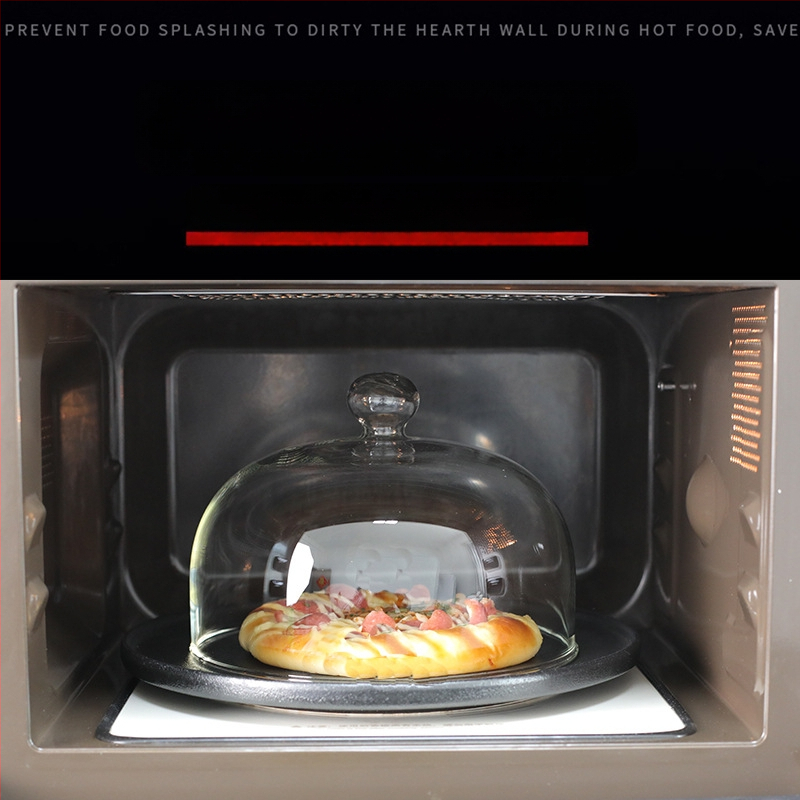Mikrobangų krosnelės dangtelis maistui, šilumai atsparus stiklas, daugiakomponentis, izoliacija ir dulkių atsparumas, pritaikomas pagal brėžinius