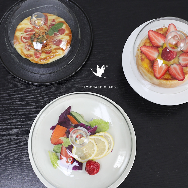 Mikrobangų krosnelės dangtelis maistui, šilumai atsparus stiklas, daugiakomponentis, izoliacija ir dulkių atsparumas, pritaikomas pagal brėžinius