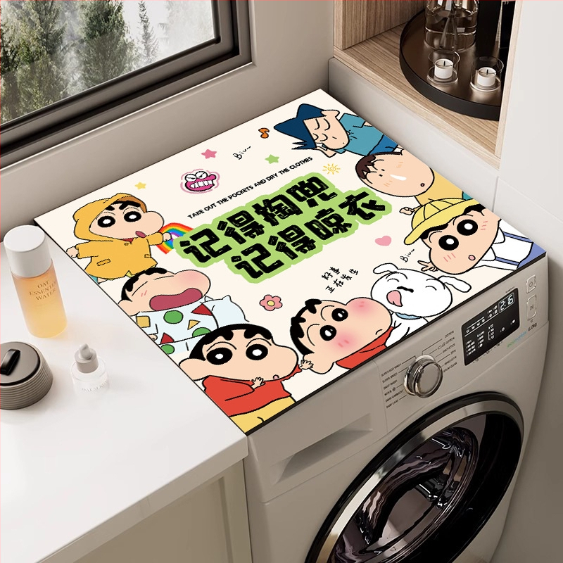 Покривка за пералня — карикатурен стил, диатомова глина, влагопоглъщаща, противохлъзгаща, слънцезащитна подложка.