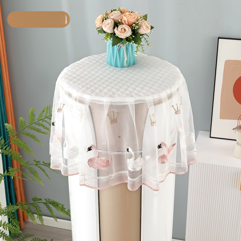 Калъф за климатик – кръгла дантелена бродерия, универсален, модерен минималистичен стил