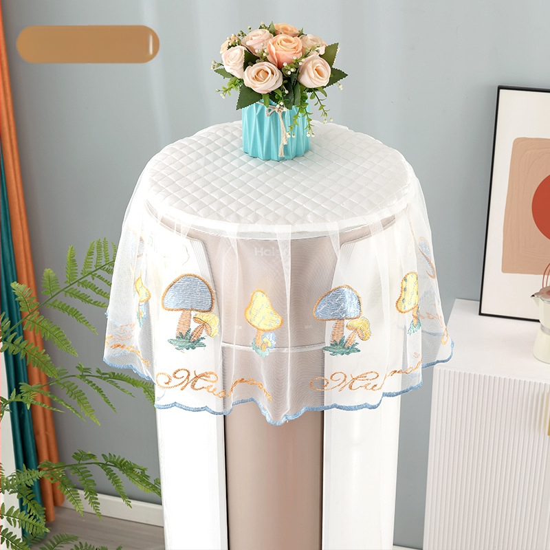 Калъф за климатик – кръгла дантелена бродерия, универсален, модерен минималистичен стил