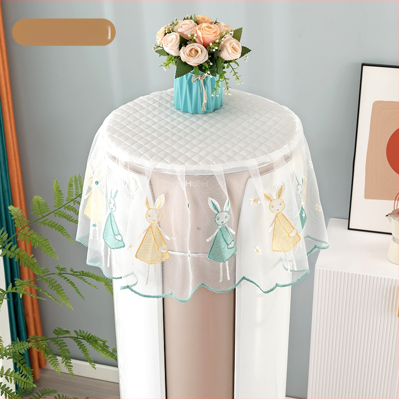 Калъф за климатик – кръгла дантелена бродерия, универсален, модерен минималистичен стил