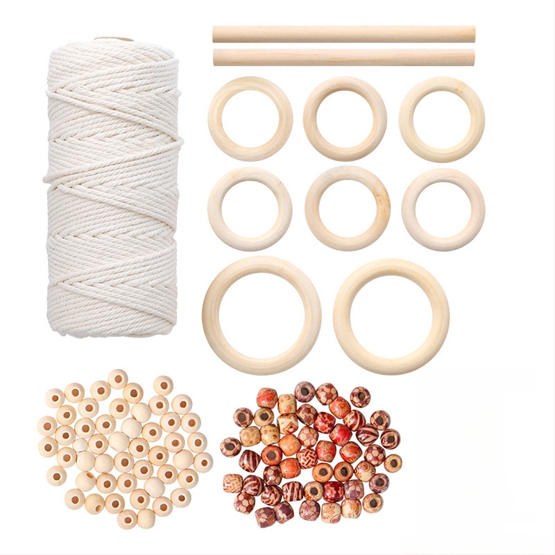 DIY памучна въжена мрежеста торба за саксия — ръчно тъкана