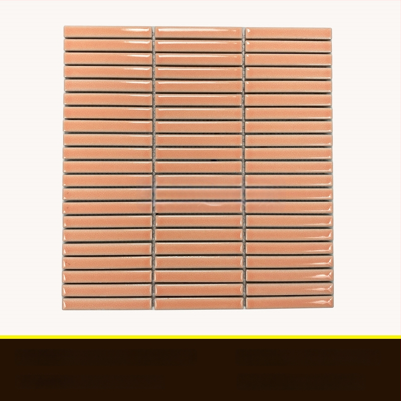 Iekštelpu sienas flīze – mazs joslas mozaīka, vienkāršs moderns stils, materiāls: polikrystaliska mikrodalīte, ūdens uzsūkšanās ≤0,5%, uzstādīšana pieejama