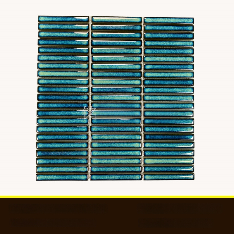 Iekštelpu sienas flīze – mazs joslas mozaīka, vienkāršs moderns stils, materiāls: polikrystaliska mikrodalīte, ūdens uzsūkšanās ≤0,5%, uzstādīšana pieejama