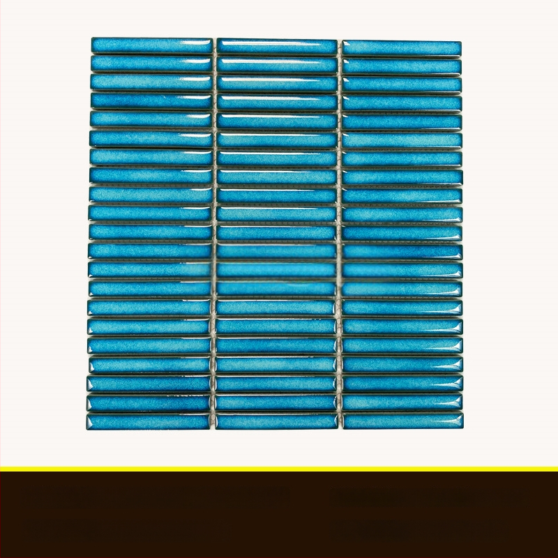 Iekštelpu sienas flīze – mazs joslas mozaīka, vienkāršs moderns stils, materiāls: polikrystaliska mikrodalīte, ūdens uzsūkšanās ≤0,5%, uzstādīšana pieejama