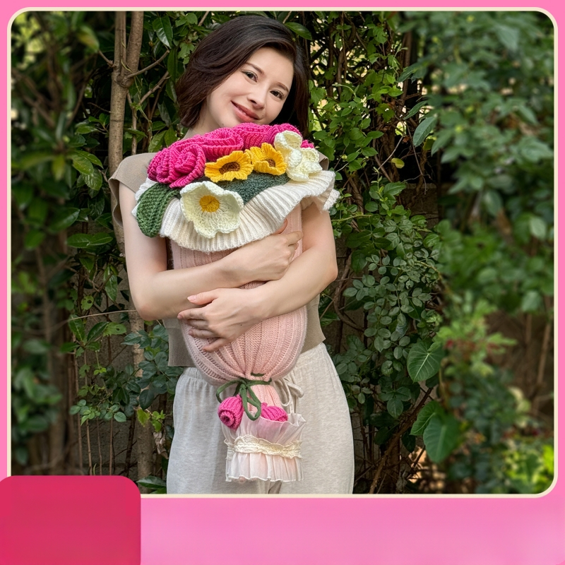 Μαξιλάρι και πετσέτα-κουβέρτα με αντίθεση ροζ ανθοδέσμη, μοτίβο κινουμένων σχεδίων, πολυεστέρας, τύπος πετσέτας-κουβέρτας, για όλες τις εποχές, μινιμαλιστικό στυλ