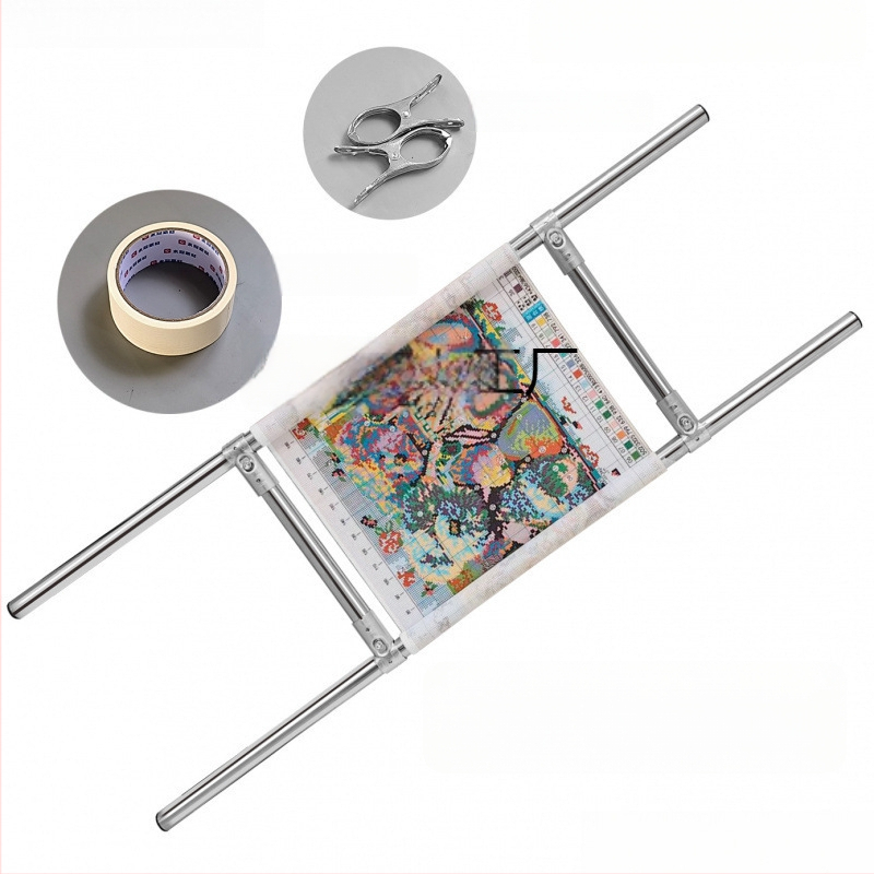 Регулируема рамка за кръстосано бродиране от неръждаема стомана