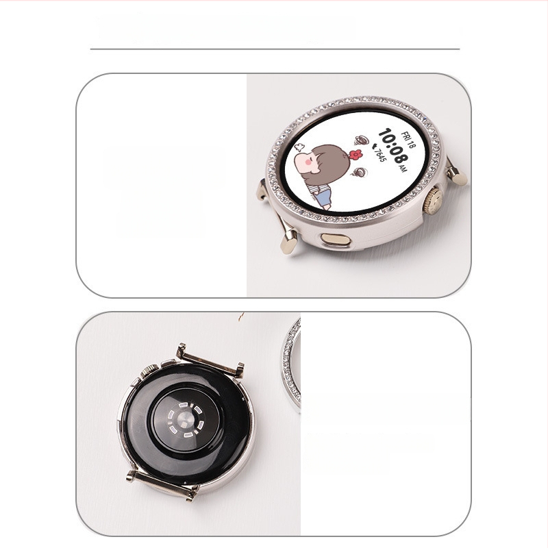 Ochranný kryt pre Huawei GT5 hodinky, 41 mm ciferník, s diamantovým vsadením a dutým dizajnom, proti pádu, kompatibilný s GT4/GT5 Pro