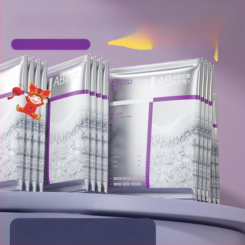 Jednokratni ručnik za kupanje Dr. eddie, od biljnog vlakna, toplog presovanja, upija 0–5 s.