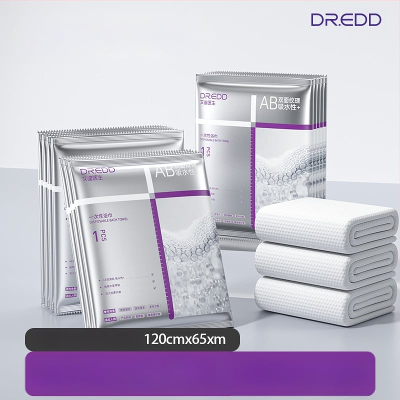 Jednokratni ručnik za kupanje Dr. eddie, od biljnog vlakna, toplog presovanja, upija 0–5 s.