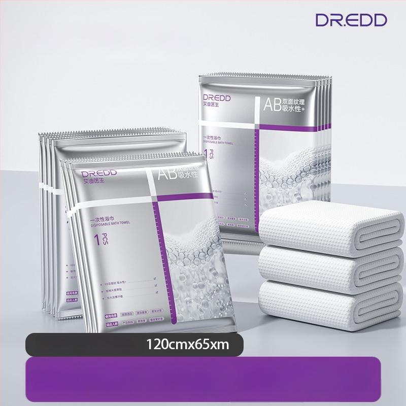 Jednokratni ručnik za kupanje Dr. eddie, od biljnog vlakna, toplog presovanja, upija 0–5 s.