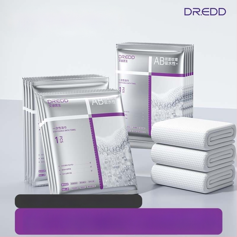 Jednokratni ručnik za kupanje Dr. eddie, od biljnog vlakna, toplog presovanja, upija 0–5 s.