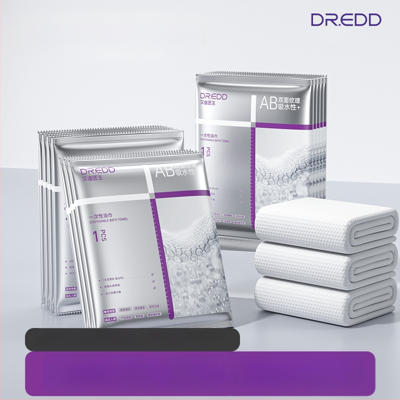 Jednokratni ručnik za kupanje Dr. eddie, od biljnog vlakna, toplog presovanja, upija 0–5 s.