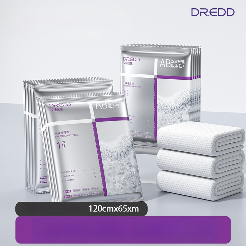 Jednokratni ručnik za kupanje Dr. eddie, od biljnog vlakna, toplog presovanja, upija 0–5 s.