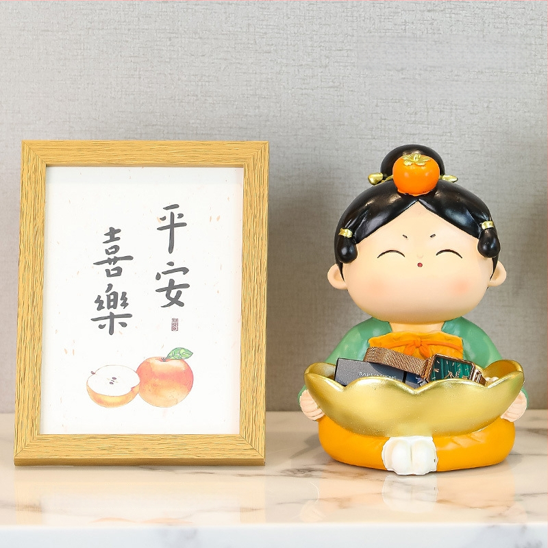 Sveķu dekoratīvs trauks atslēgām Tang dinastijas stilā ar krāsotu virsmu, Tang Yi zīmols