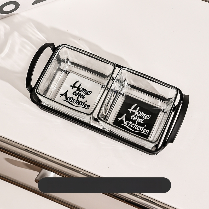 Стъклена чиния за плодове за домашна употреба, прост стил, първокласно качество