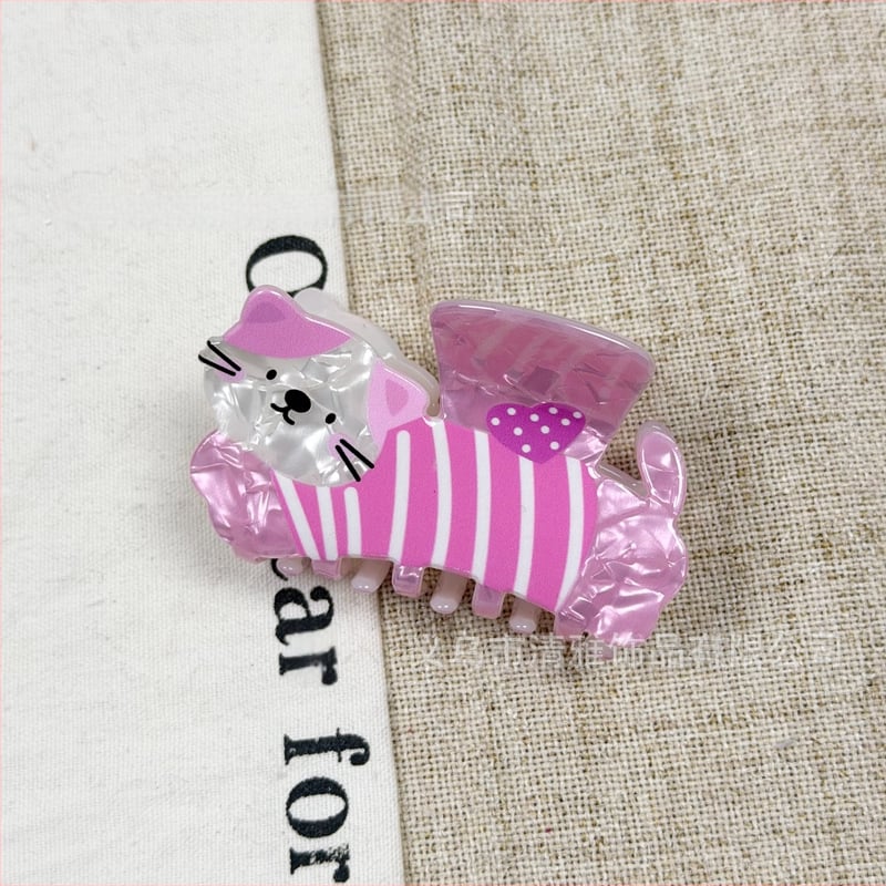 Ακρυλικό κλιπ μαλλιών με γκριπερ, παιδικό αγροτικό στυλ, φρέσκο και γλυκό, αξεσουάρ μαλλιών