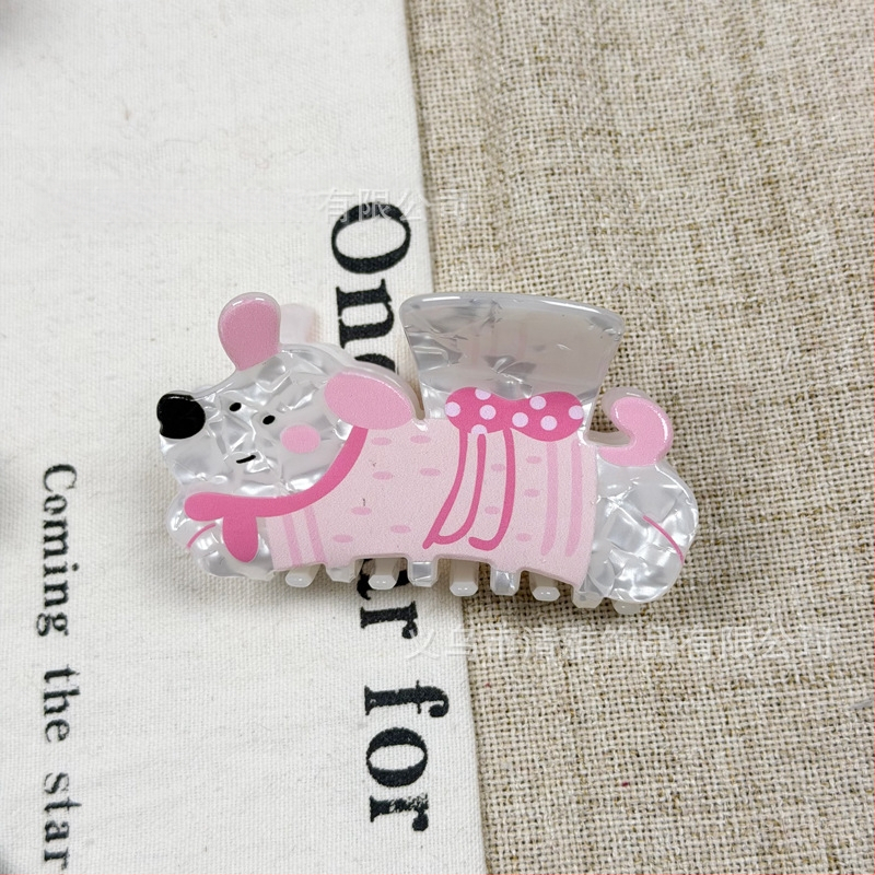 Ακρυλικό κλιπ μαλλιών με γκριπερ, παιδικό αγροτικό στυλ, φρέσκο και γλυκό, αξεσουάρ μαλλιών