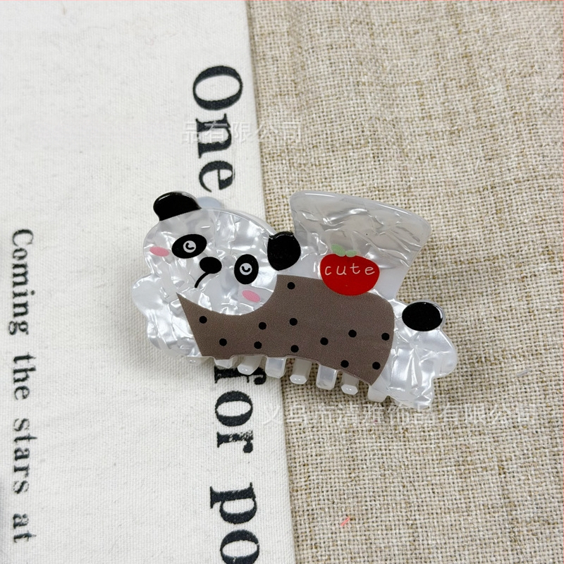 Ακρυλικό κλιπ μαλλιών με γκριπερ, παιδικό αγροτικό στυλ, φρέσκο και γλυκό, αξεσουάρ μαλλιών