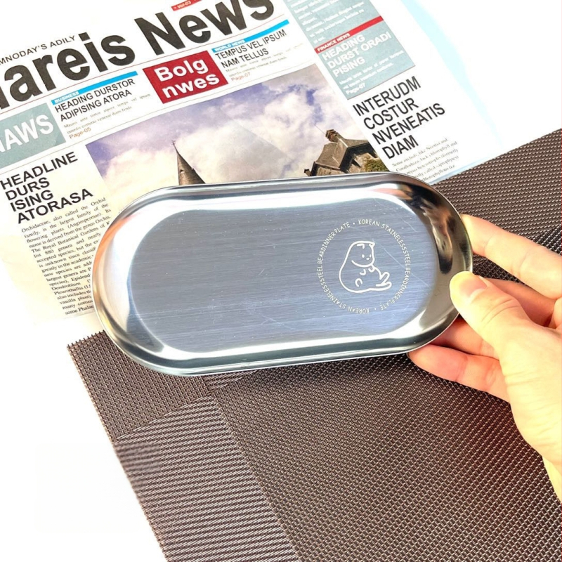 Korea-stiilis roostevabast terasest küpsetustaldrik – ristkülikukujuline magusto- ja tortide plaat, mitmekülgne küpsetustaldrik