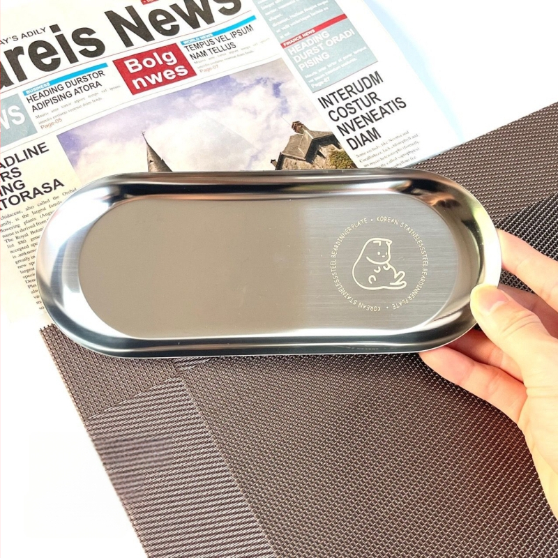 Korea-stiilis roostevabast terasest küpsetustaldrik – ristkülikukujuline magusto- ja tortide plaat, mitmekülgne küpsetustaldrik