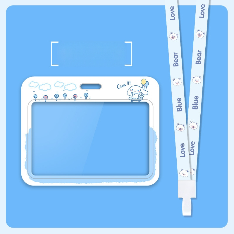 Kaardihoidja, kahekordne läbipaistev aken, armas anime muster, libisemisega avamine, plastmass