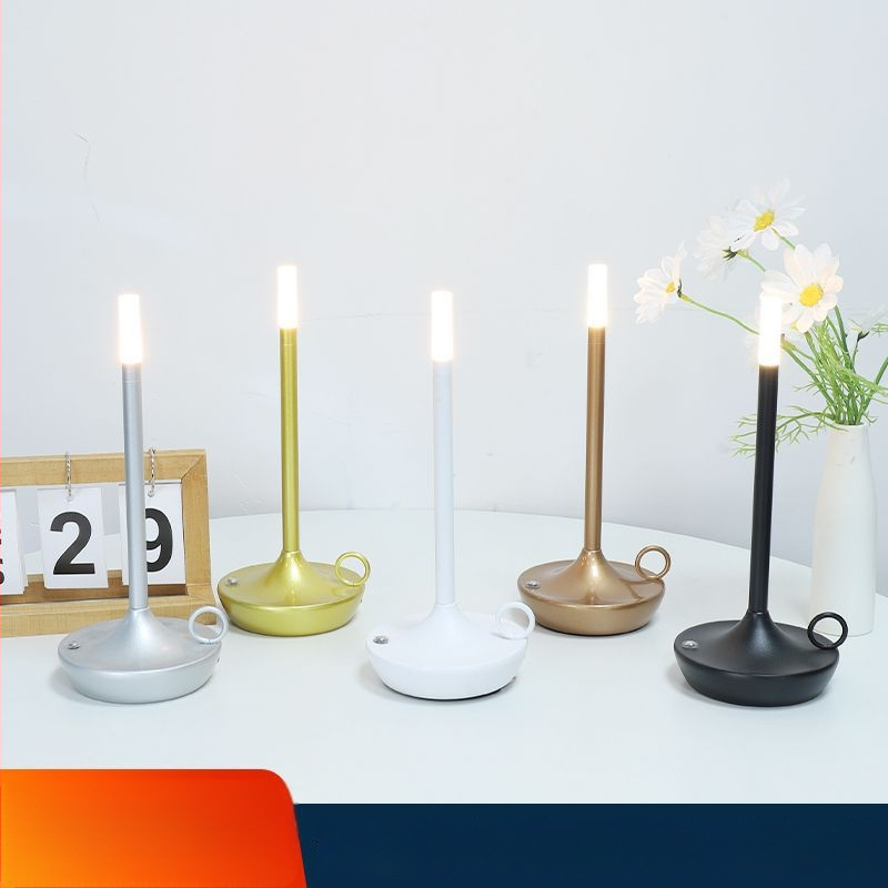 Nordiskā stila metāla galda lampa, uzlādējama, skārienjūtīgs slēdzis, modelis A31, Beale