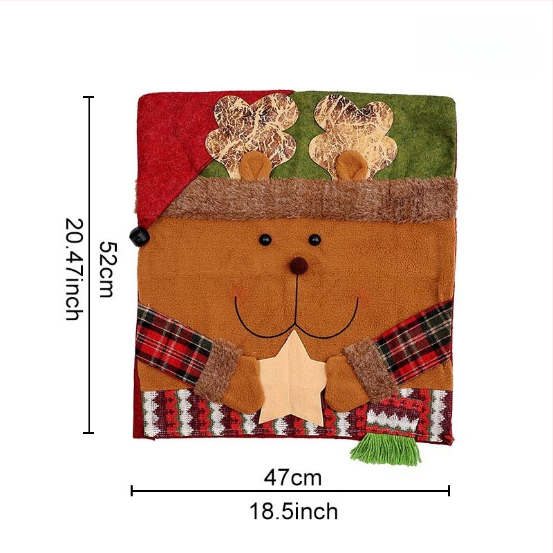 Ziemassvētku krēsla pārvalks ar zīda ziediem – universāls stils, piemērots restorāniem, bāriem un kafejnīcām