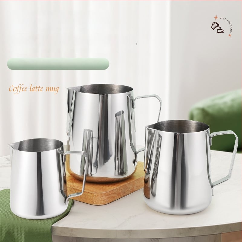 Κανά latte art από ανοξείδωτο ατσάλι 304, βορειοευρωπαϊκό στυλ, αιχμηρό στόμιο, προσαρμογή, κατάλληλη για γραφείο, οικία, μπαρ, καφέ