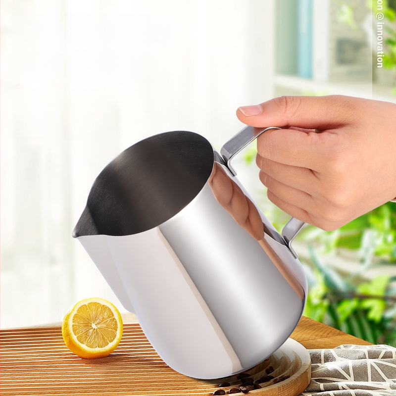 Κανά latte art από ανοξείδωτο ατσάλι 304, βορειοευρωπαϊκό στυλ, αιχμηρό στόμιο, προσαρμογή, κατάλληλη για γραφείο, οικία, μπαρ, καφέ