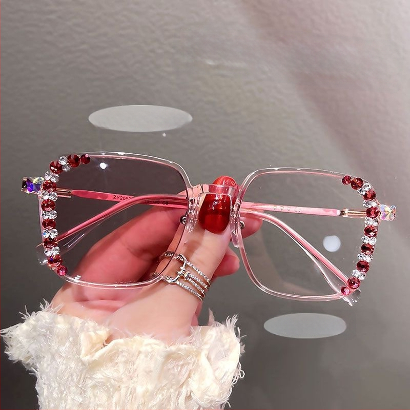 Ochelari presbiopici, ramă pătrată cu cadru complet, lentile din rășină anti-lumină albastră, ramă PC/rășină