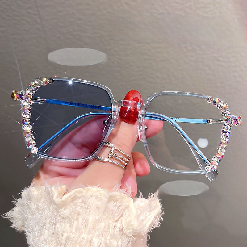 Ochelari presbiopici, ramă pătrată cu cadru complet, lentile din rășină anti-lumină albastră, ramă PC/rășină