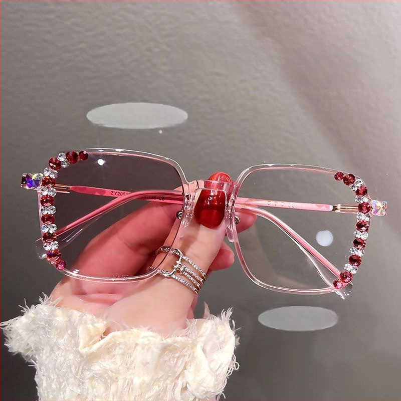 Ochelari presbiopici, ramă pătrată cu cadru complet, lentile din rășină anti-lumină albastră, ramă PC/rășină