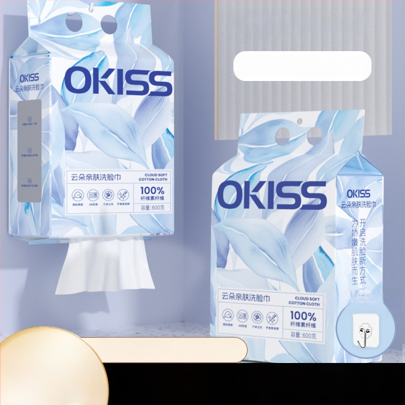 Prosop de curățare a feței, agățat, montat pe perete, pachet de uz casnic, fibră vegetală, imprimare