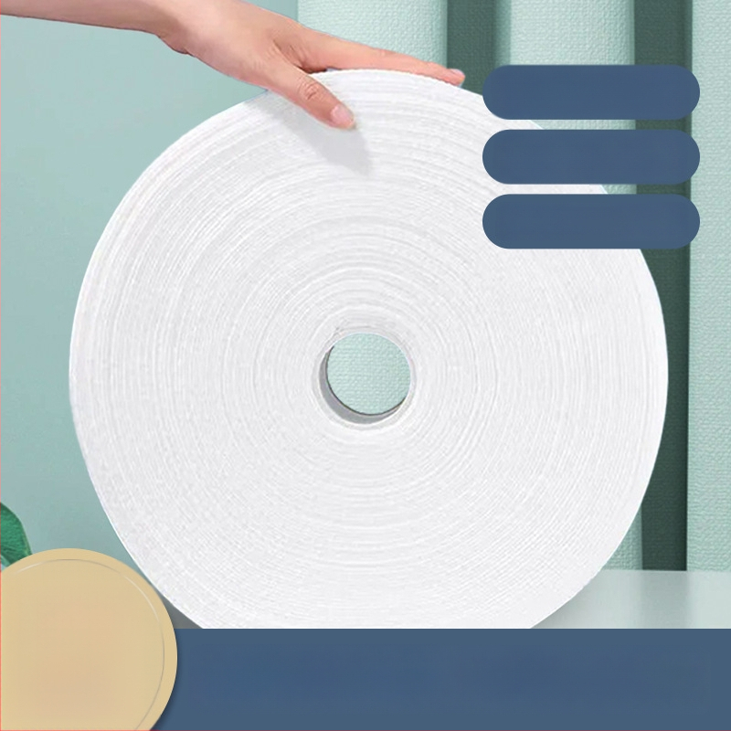 Prosop de curățare facial în rolă - 100% viscose, fibre de viscose, țesătură plată, personalizare disponibilă, conținut principal 100%