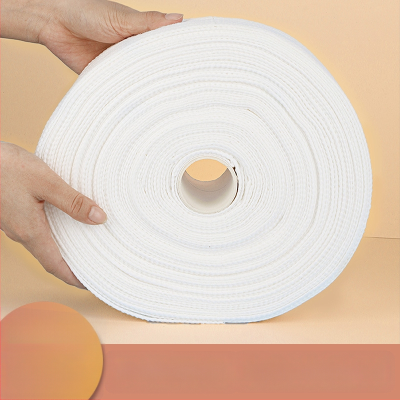 Prosop de curățare facial în rolă - 100% viscose, fibre de viscose, țesătură plată, personalizare disponibilă, conținut principal 100%