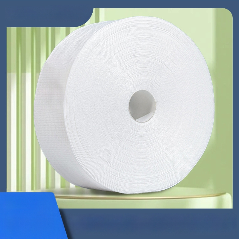 Prosop de curățare facial în rolă - 100% viscose, fibre de viscose, țesătură plată, personalizare disponibilă, conținut principal 100%