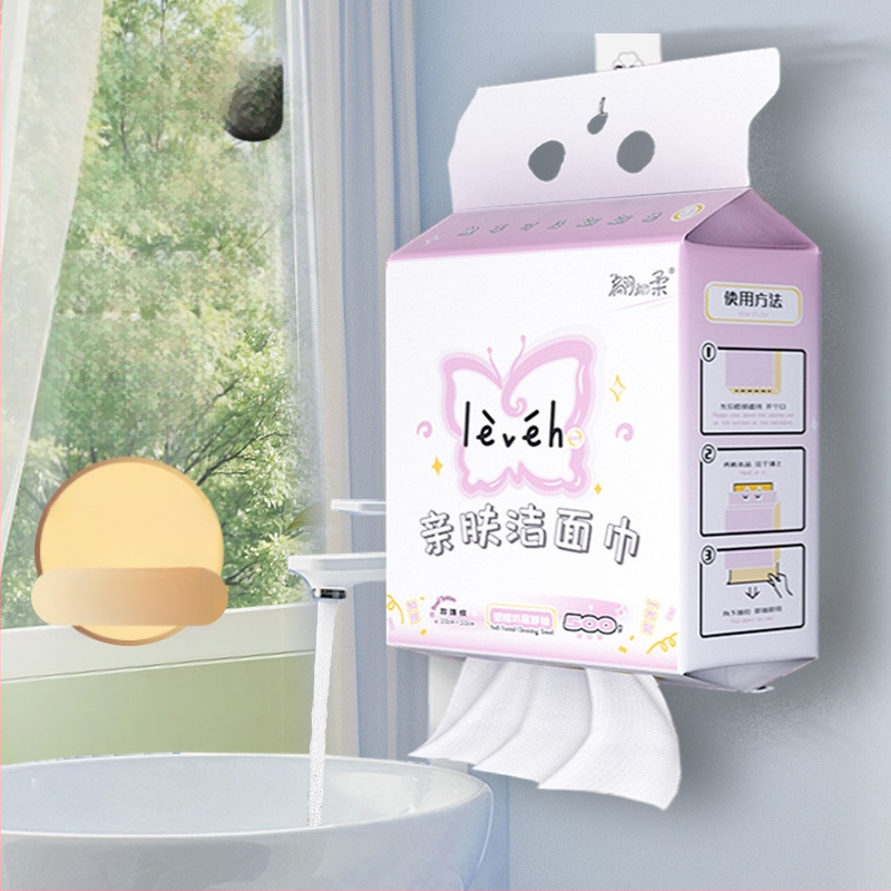 Prosop de curățare facial în rolă - 100% viscose, fibre de viscose, țesătură plată, personalizare disponibilă, conținut principal 100%