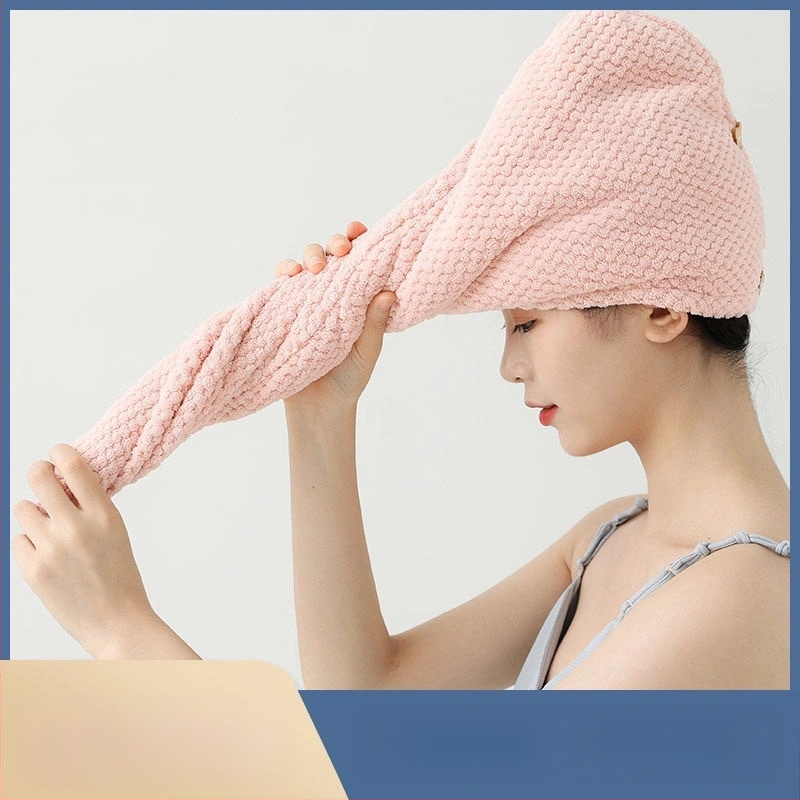 Шапка за сушене на коса от коралов флис, 150D нишка, тегло 80–99 г, пришиване и проста тъкане